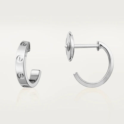 [Clover Jewelery]LOVE EARRINGS 2.65MM SILVER