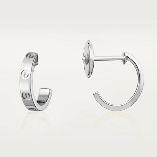 [Clover Jewelery]LOVE EARRINGS 2.65MM SILVER