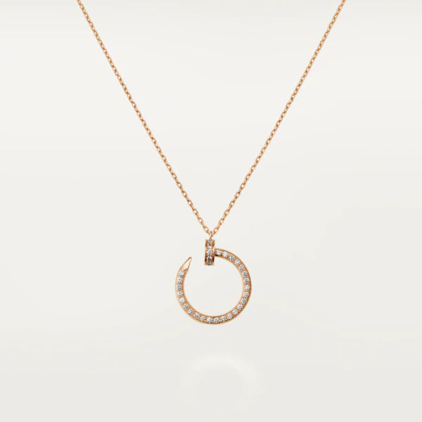 [Clover Jewelery]JUSTE NECKLACE PINK GOLD DIAMONDS