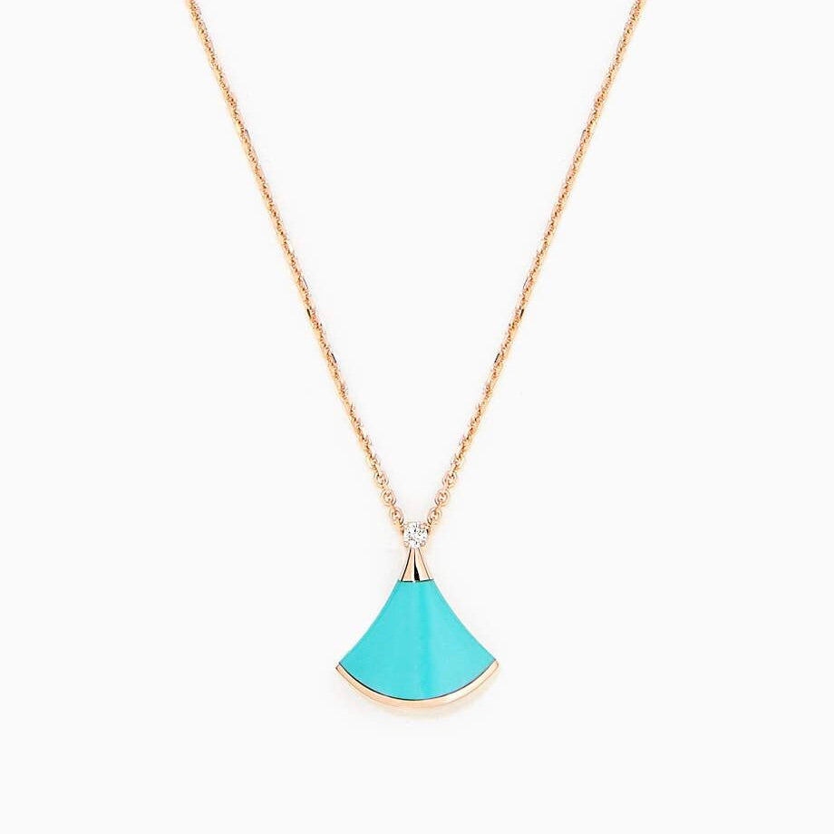 [Clover Jewelery]DREAM NECKLACE TURQUOISE PINK GOLD