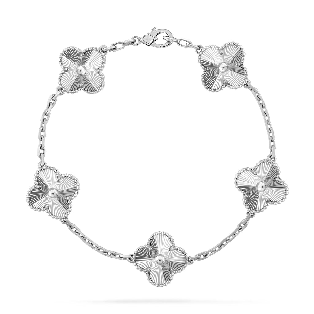 [Clover Jewelry]クローバー シルバー 5モチーフ ブレスレット