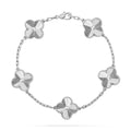 [Clover Jewelry]クローバー シルバー 5モチーフ ブレスレット