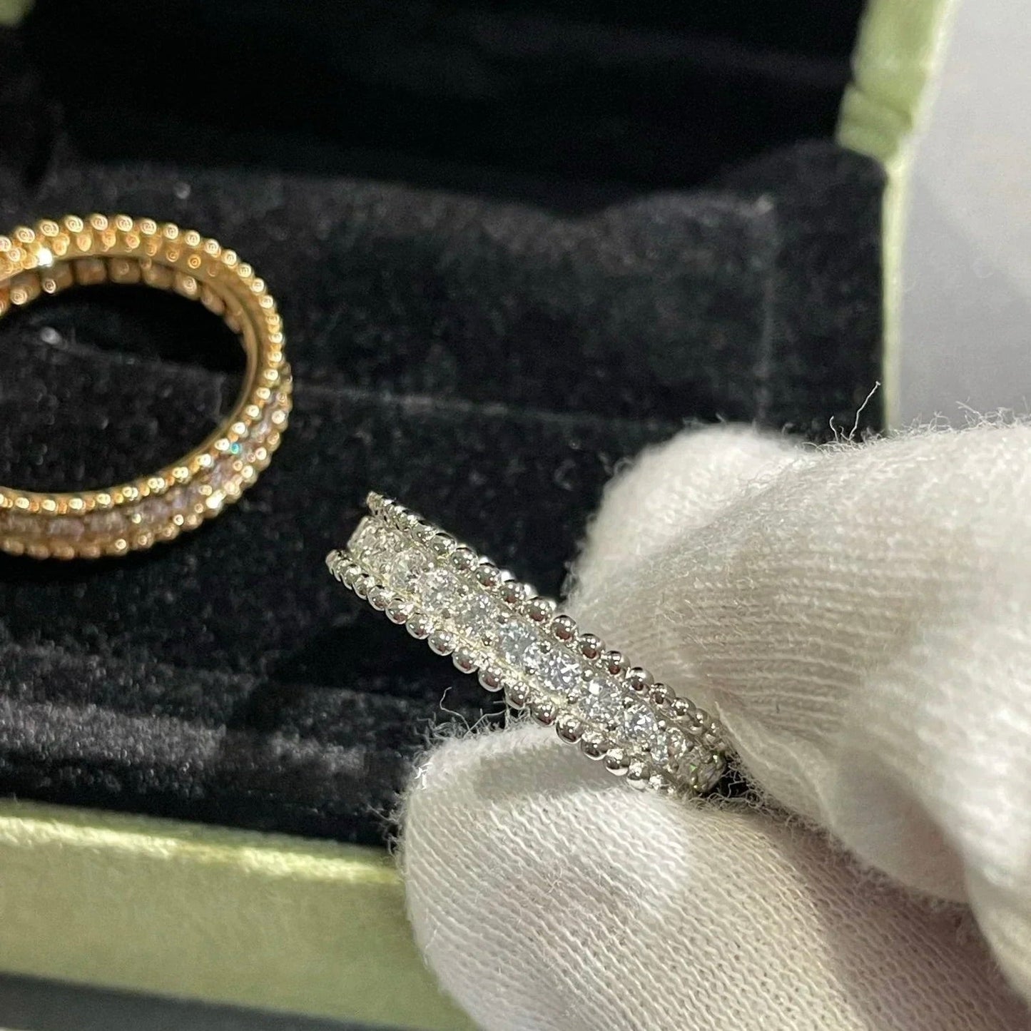 [Clover Jewelery]PERLEE DIAMOND ROSE GOLD RING