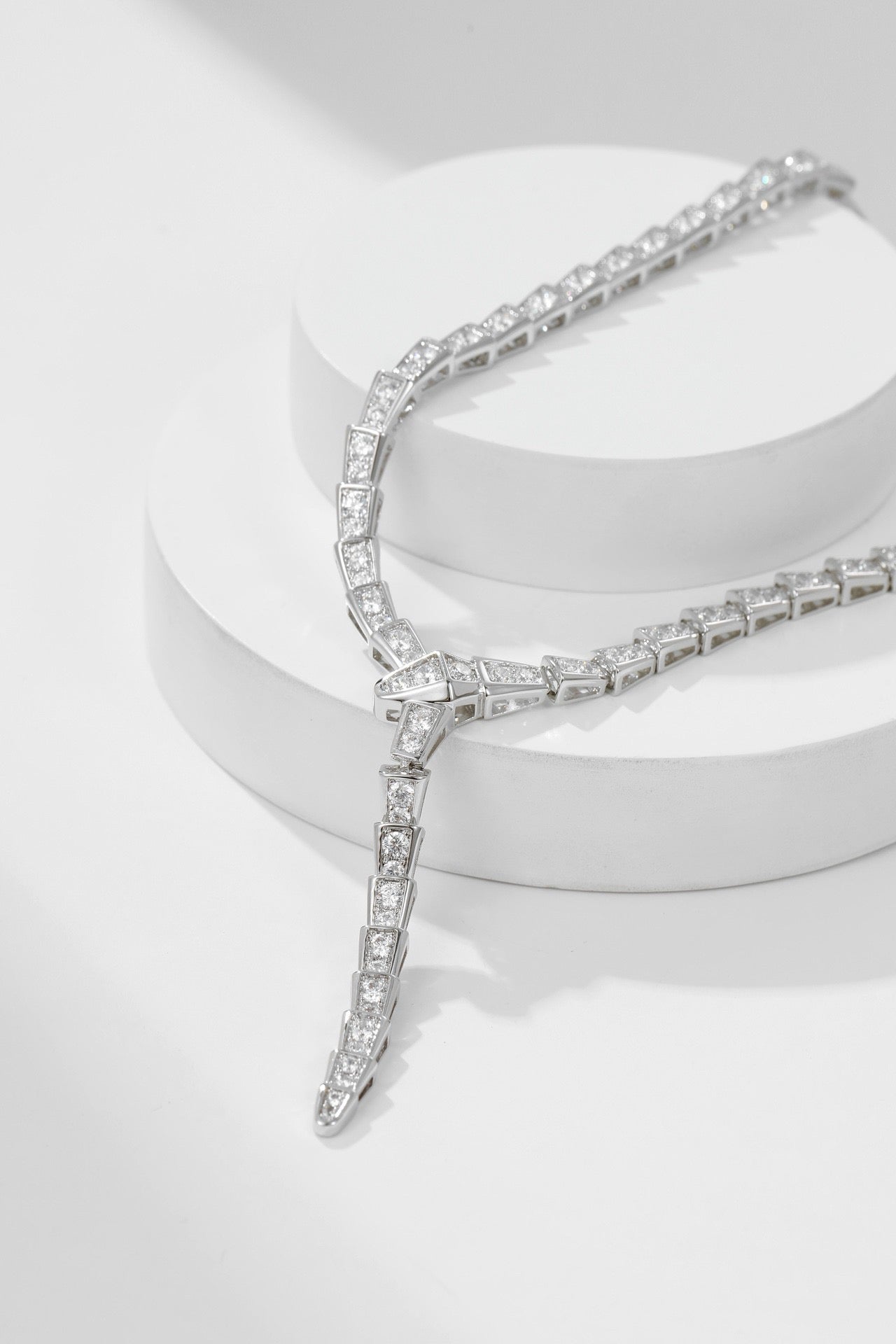 [Clover Jewelry]SERPENTI HALSKETTE SILBER DIAMANT