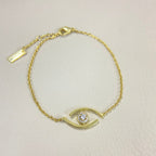 [Clover Jewelry]Lucky Eye Pave-Set Diamond Bracelet