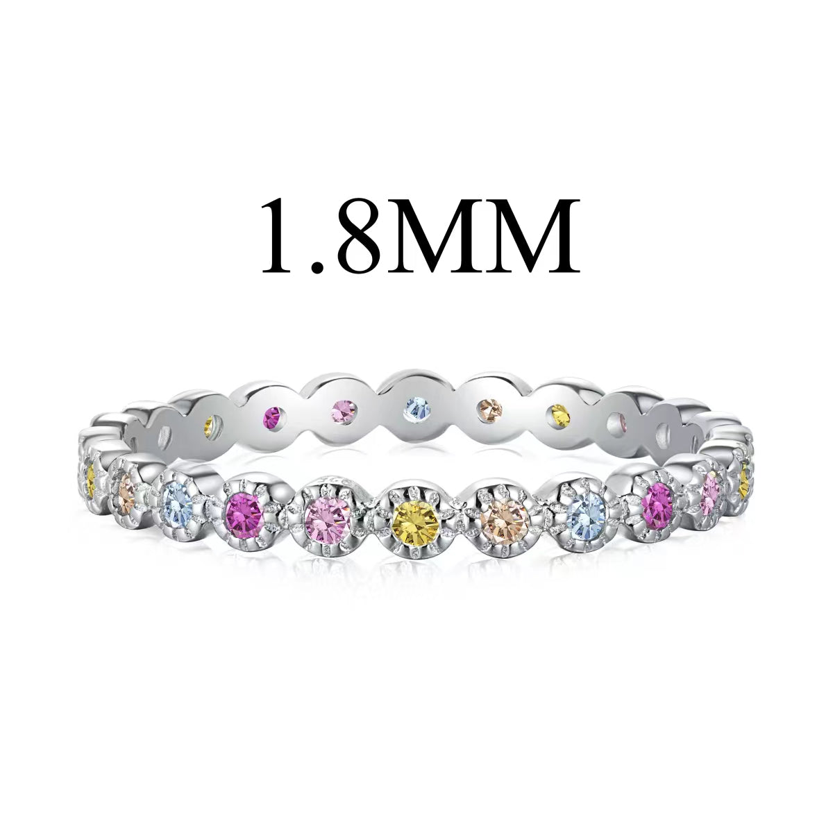 [Clover Jewelery]Unique Scintillating Round Cut Daily Ring