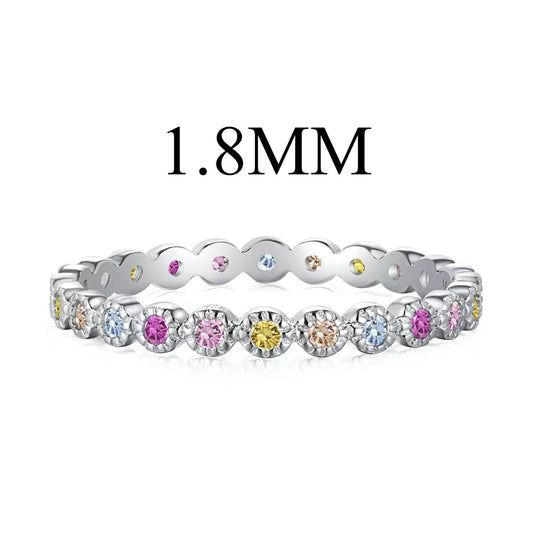 [Clover Jewelery]Unique Scintillating Round Cut Daily Ring