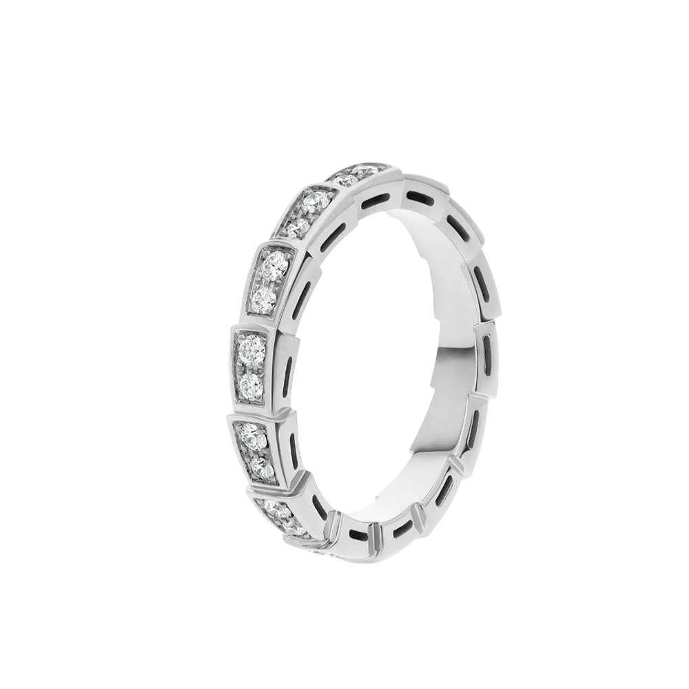 [Clover Jewelry]SERPENTI RING SILVER DIAMOND PAVED 3MM