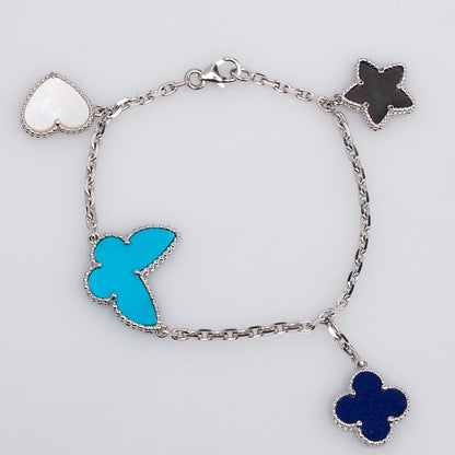 [Clover Jewelery]LUCKY SPRING SILVER BRACELET 4 MOTIF