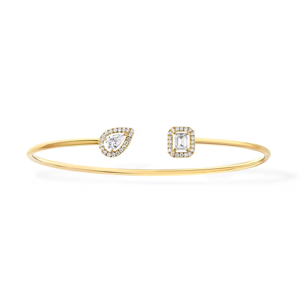 [Clover Jewelry]JONC FLEX MY TWIN TOI & MOI SILVER DIAMOND BRACELET