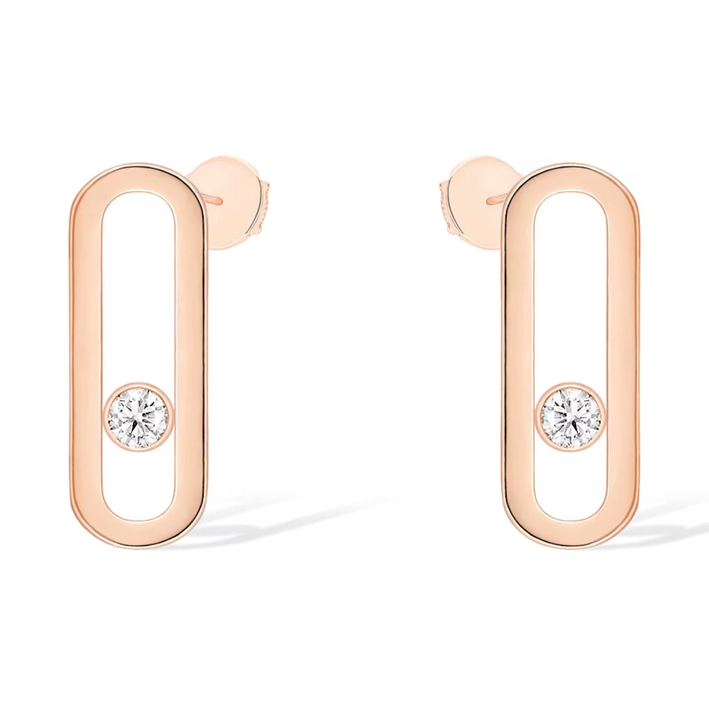 [Clover Jewelry]MOVE UNO SMALL 1 DIAMOND EARRINGS