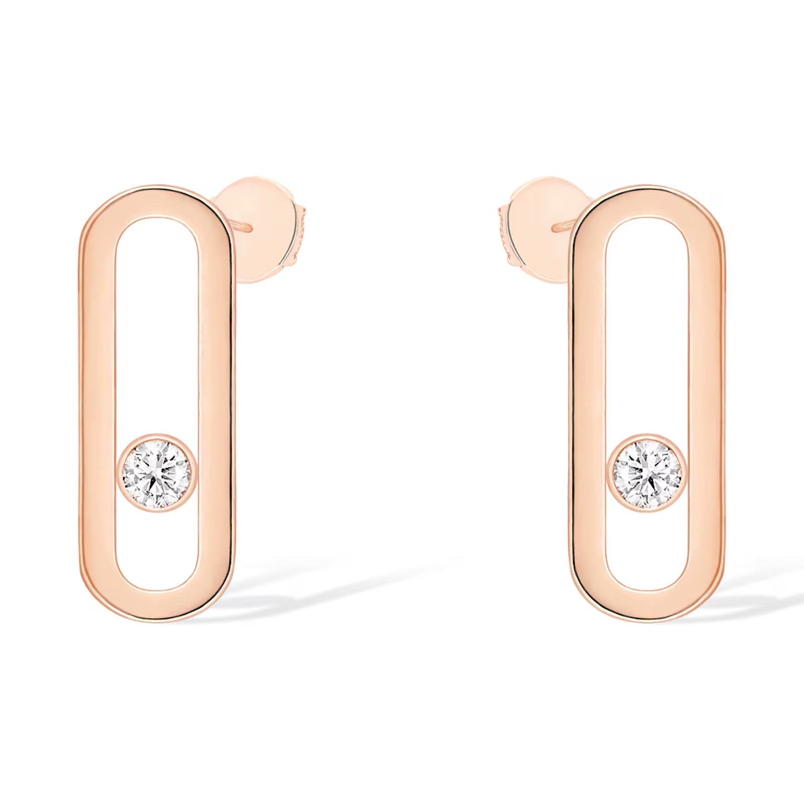 [Clover Jewelry]MOVE UNO SMALL 1 DIAMOND EARRINGS