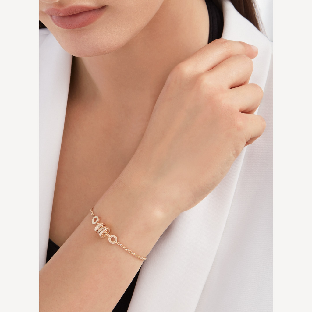 [Clover Jewelry]ZERO 1 ソフトピンクゴールドブレスレット
