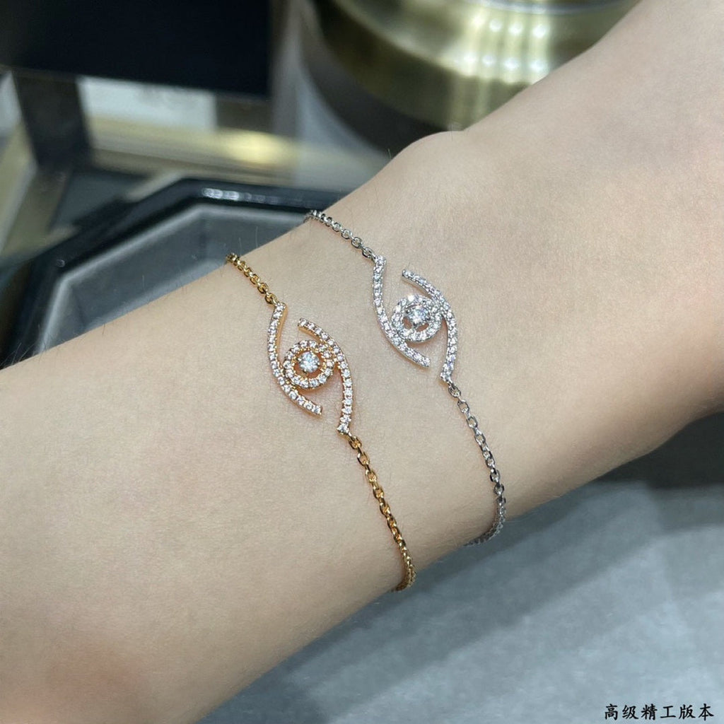 [Clover Jewelry]Lucky Eye Pave-Set Diamond Bracelet
