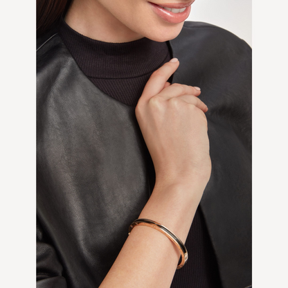 [Clover Jewellery]ZERO 1 ROSA GOLD MIT SCHWARZEM KERAMIKARMBAND