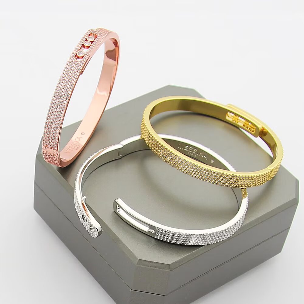 [Clover Jewelry]Move Noa Full Pavé Diamond Bangle Bracelet