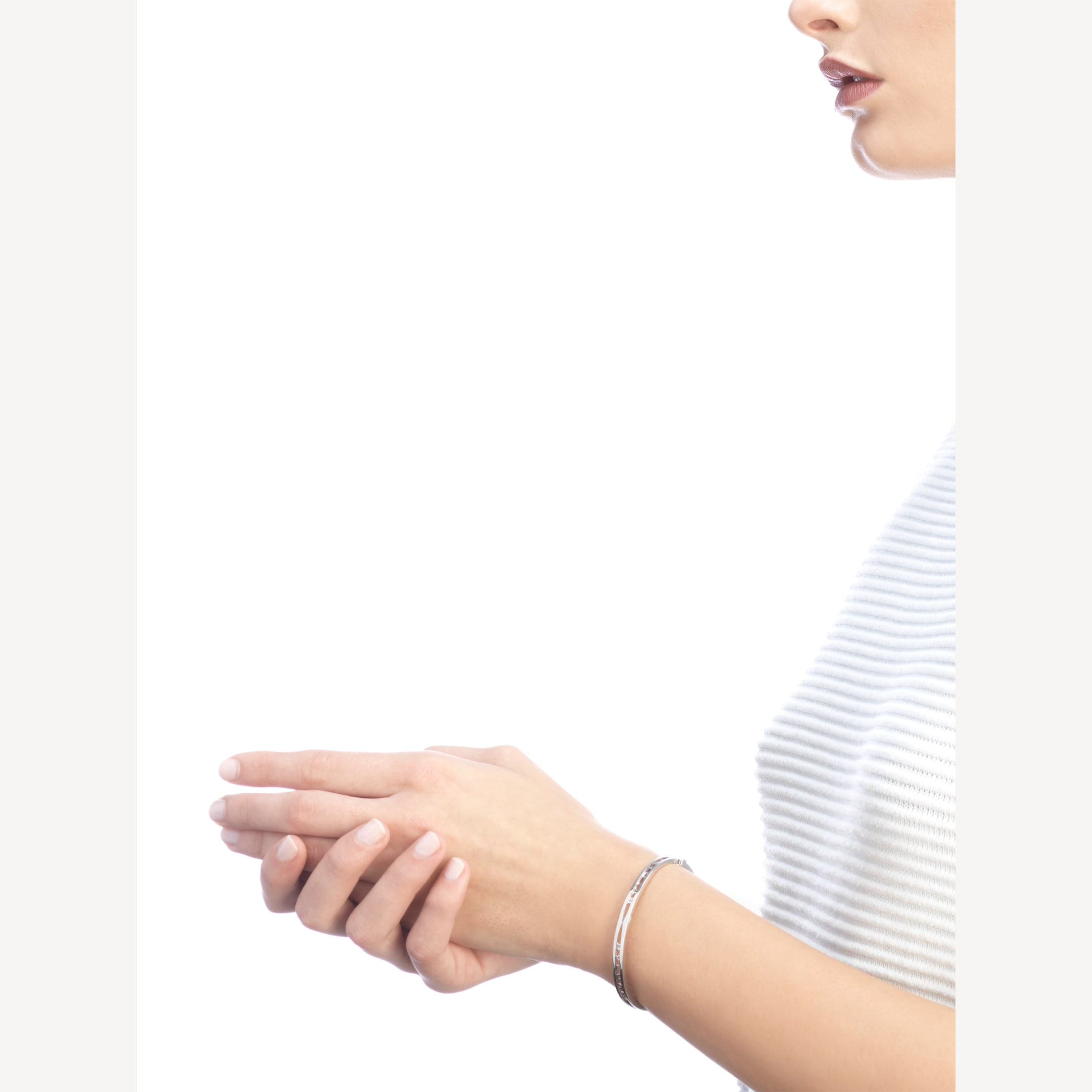 [Clover Jewelry]ZERO 1 SPIRAL LOGO SILVER BRACELET