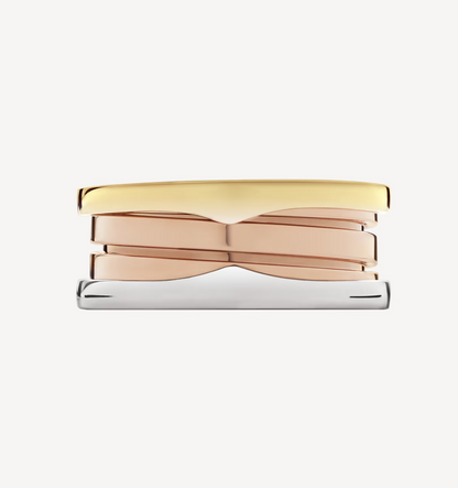 [Clover Jewelery]ZERO 1 DREI-BAND-RING IN ROSA, WEISS UND GELB