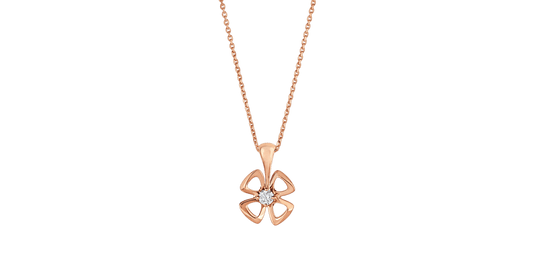 [Clover Jewelery]FIOREVER NECKLACE DIAMOND CENTER