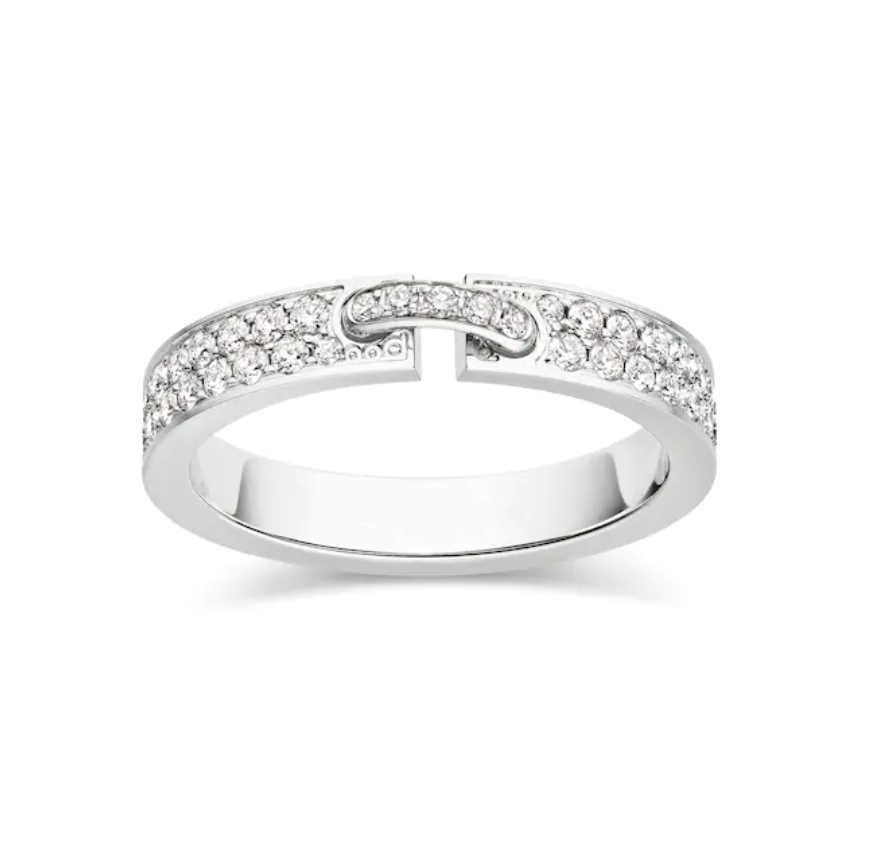 [Clover Jewelery]ALLIANCE LIENS VIDENCE PAVED DIAMOND 4MM RING