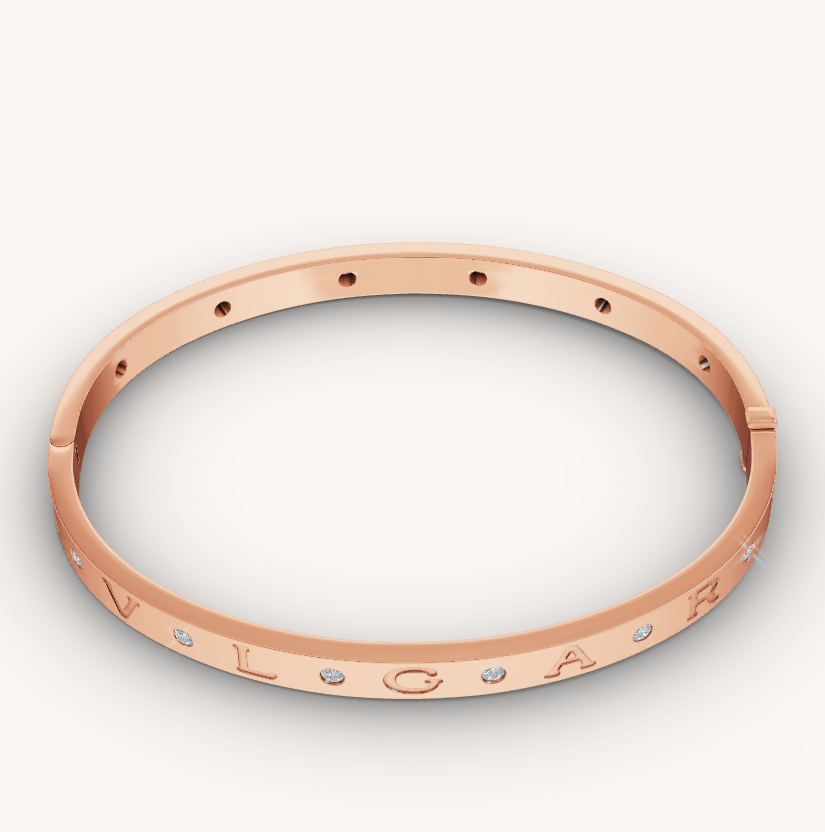 [Clover Jewellery] ZERO 1 ROSÉGOLD 12 DIAMANTEN ARMBAND