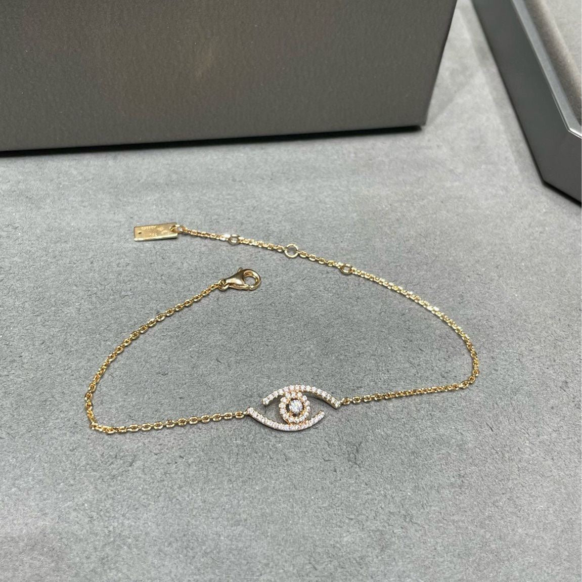 [Clover Jewelry]Lucky Eye Pave-Set Diamond Bracelet