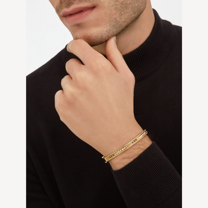 [Clover Jewellery]ZERO 1 SPIRAL UND PAVED DIAMOND GOLD ARMBAND