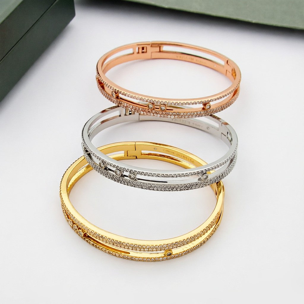 [Clover Jewelry]Move Romane pavé bangle