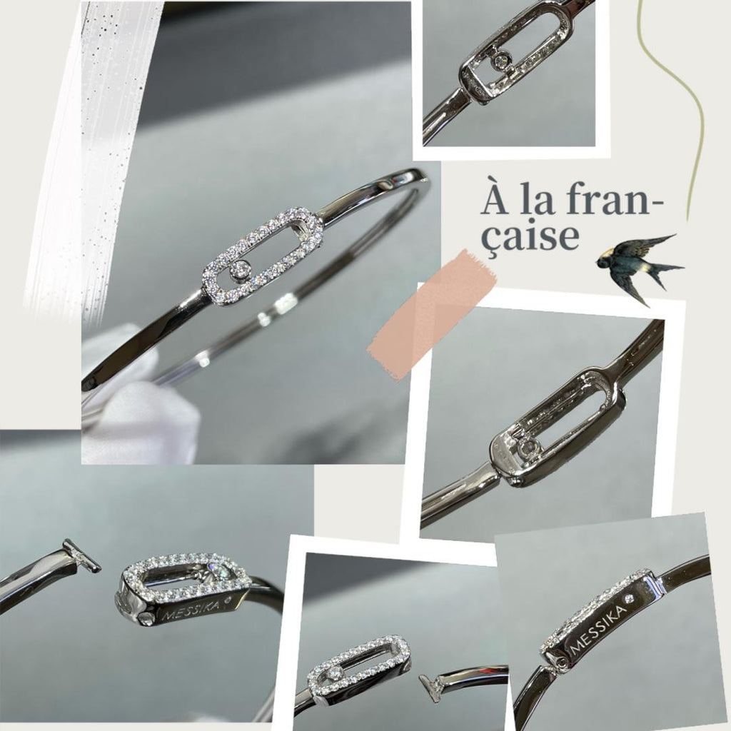 [Clover Jewelry]Move Uno pavé flex bangle medium
