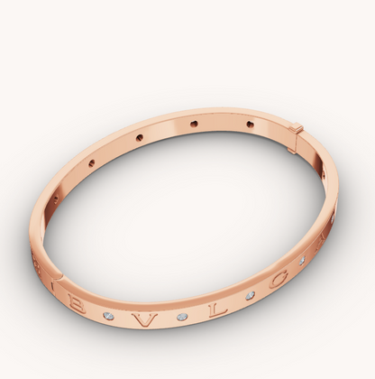 [Clover Jewellery] ZERO 1 ROSÉGOLD 12 DIAMANTEN ARMBAND