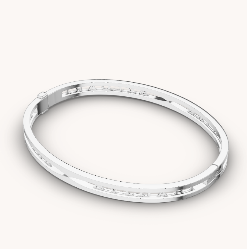 [Clover Jewelry]ZERO 1 SPIRAL LOGO SILVER BRACELET