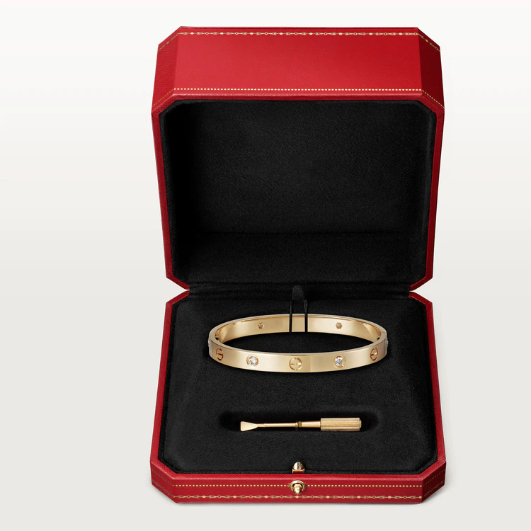 [Clover Jewelry]LIEBESARMBAND 6.1MM 4 DIAMANTEN