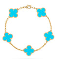 [Clover Jewelry]CLOVER 5 MOTIFS TÜRKIS-ARMBAND