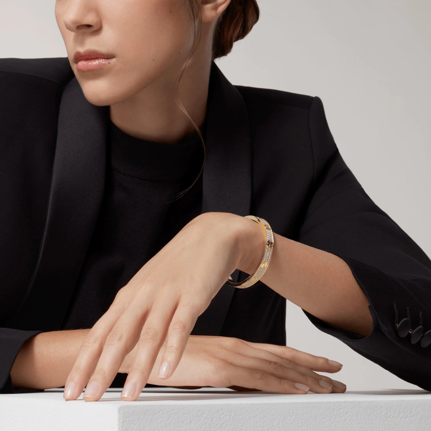 [Clover Jewelery]LOVE BRACELET 6.1MM DIAMOND-PAVED