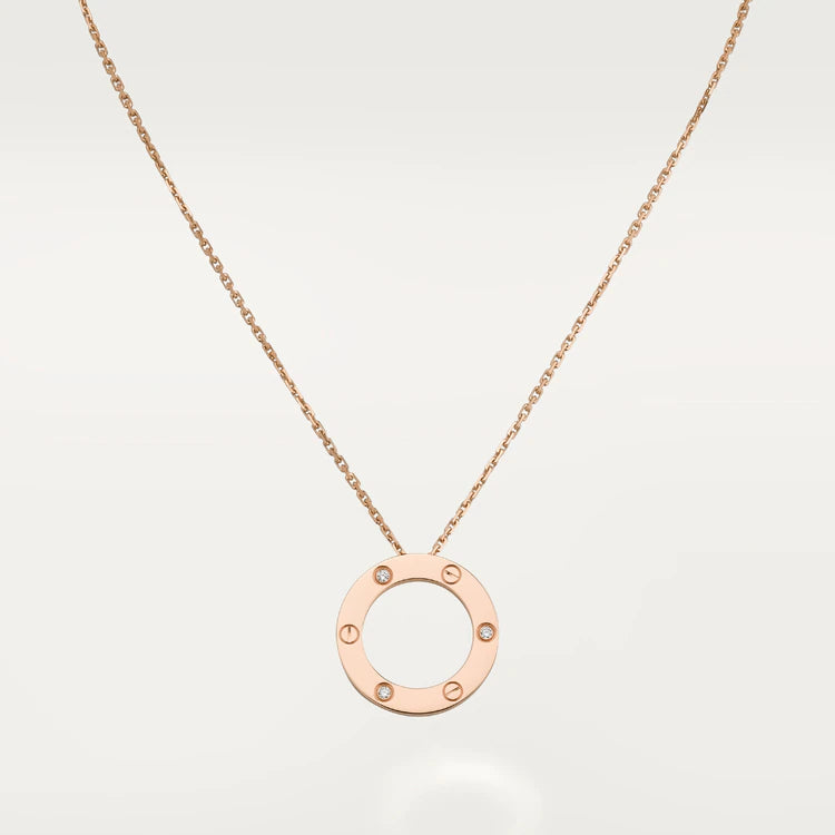 [Clover Jewelery]LOVE NECKLACE 16MM 3 DIAMONDS