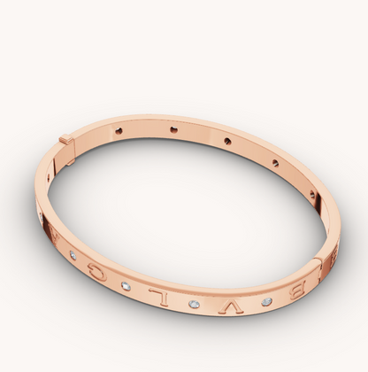 [Clover Jewellery] ZERO 1 ROSÉGOLD 12 DIAMANTEN ARMBAND