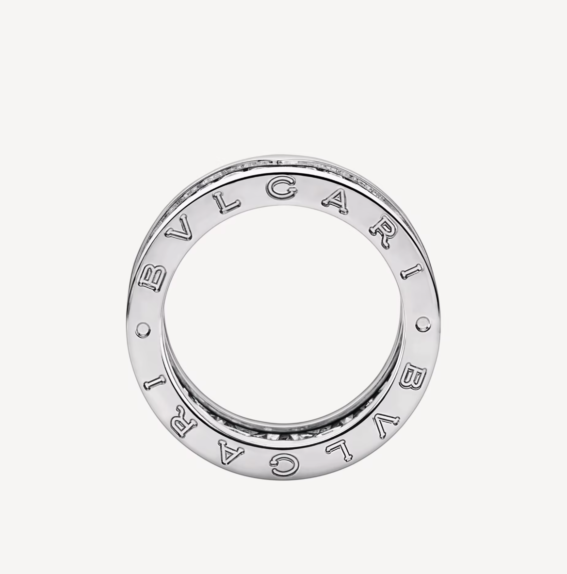 [Clover Jewelery]ZERO 1 WITH PAVED DIAMONDS ON THE SPIRAL RING
