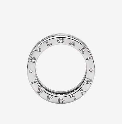 [Clover Jewelery]ZERO 1 WITH PAVED DIAMONDS ON THE SPIRAL RING