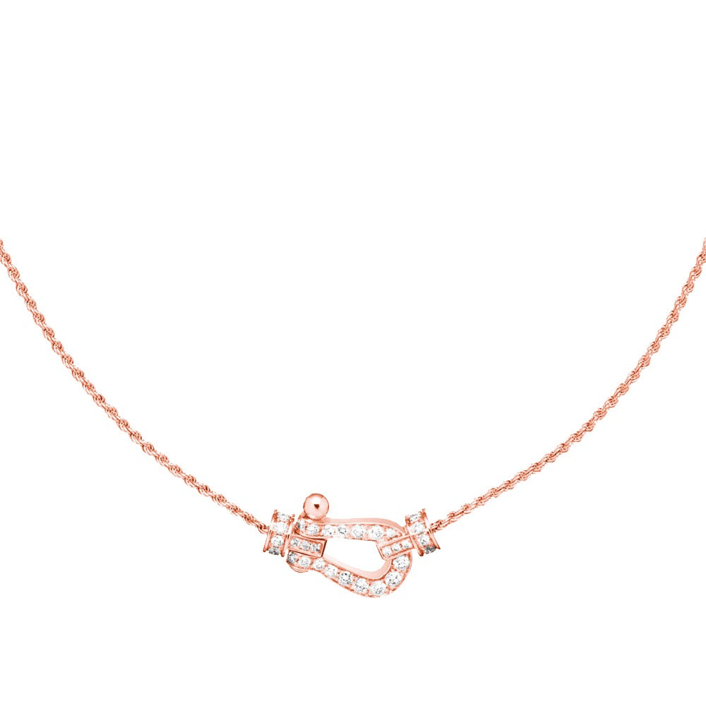 [Clover Jewelery]FORCE 10 PINK GOLD DIAMOND NECKLACE