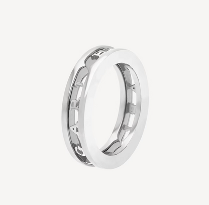 [Clover Jewelery]ZERO 1 ONE-BAND WITH OPENWORK LOGO SPIRAL RING