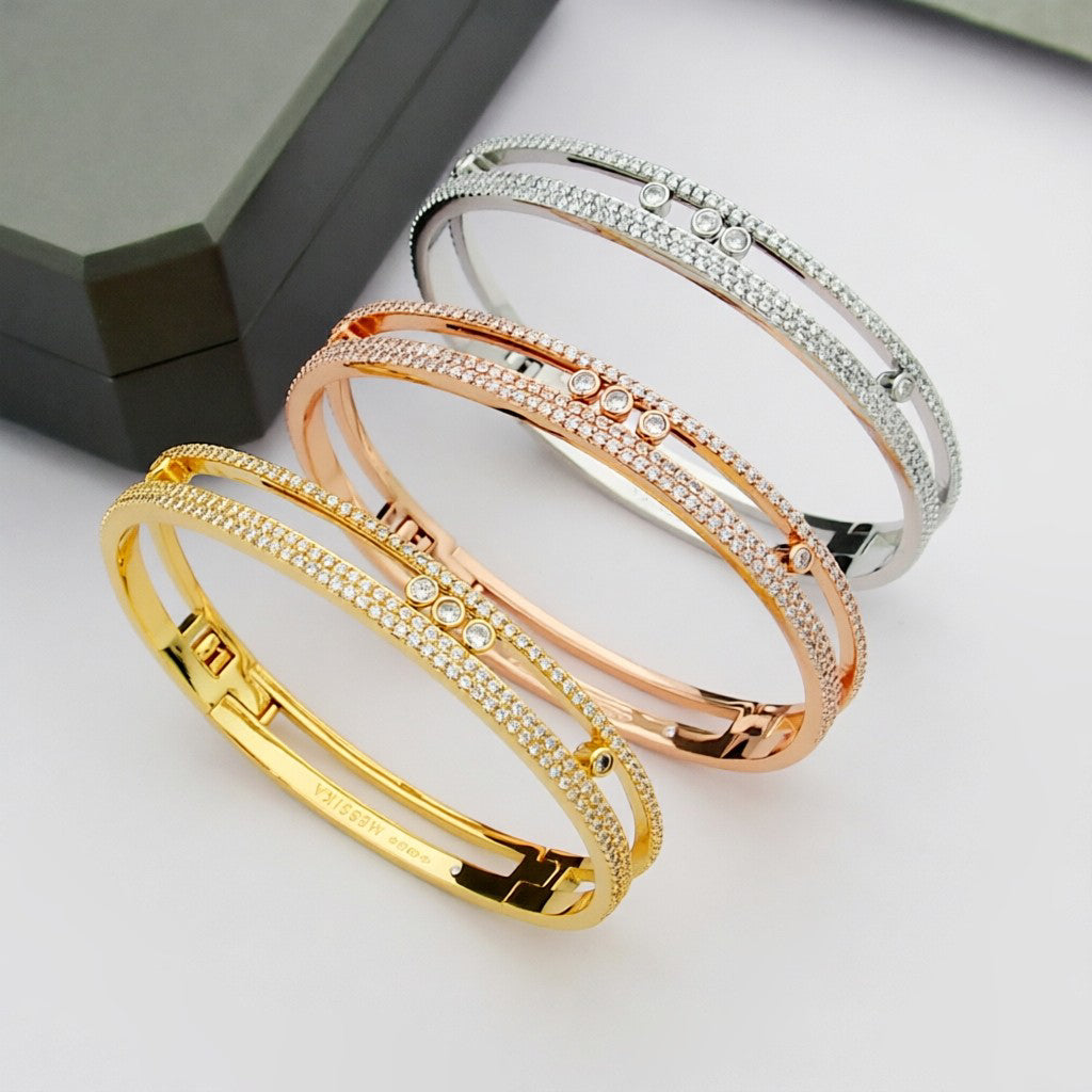 [Clover Jewelry]Move Romane pavé bangle