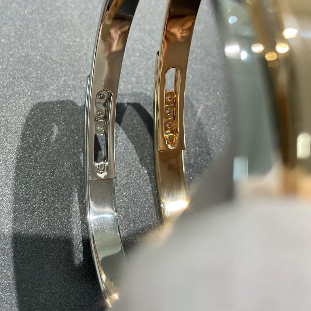 [Clover Jewelry]Move Noa Rose Gold Pavé Diamond Bangle Bracelet