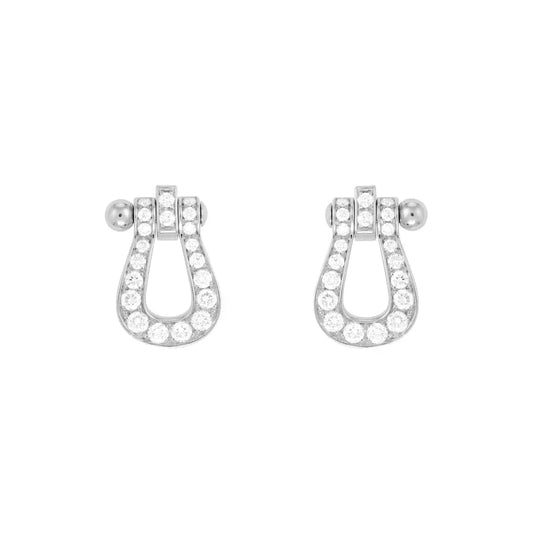 [Clover Jewelery]FORCE 10 FULL DIAMOND STUD EARRINGS MINI MODEL