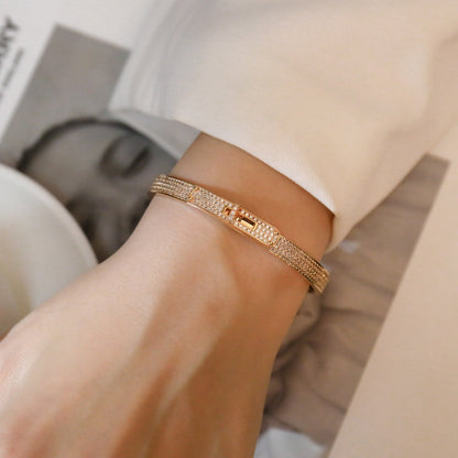 [Clover Jewelery]KELLY BRACELET DIAMOND PAVED