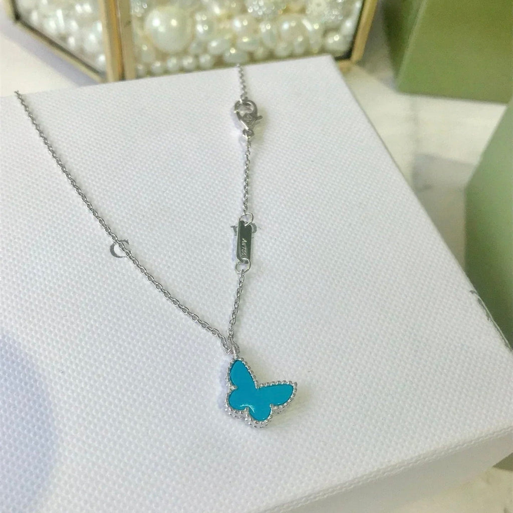 [Clover Jewelry]BUTTERFLY TURQUOISE BUTTERFLY BRACELET SILVER