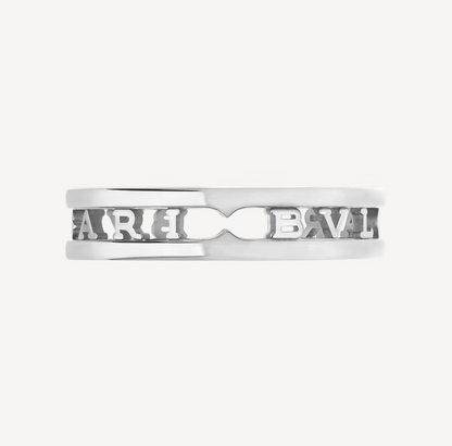 [Clover Jewelery]ZERO 1 ONE-BAND WITH OPENWORK LOGO SPIRAL RING