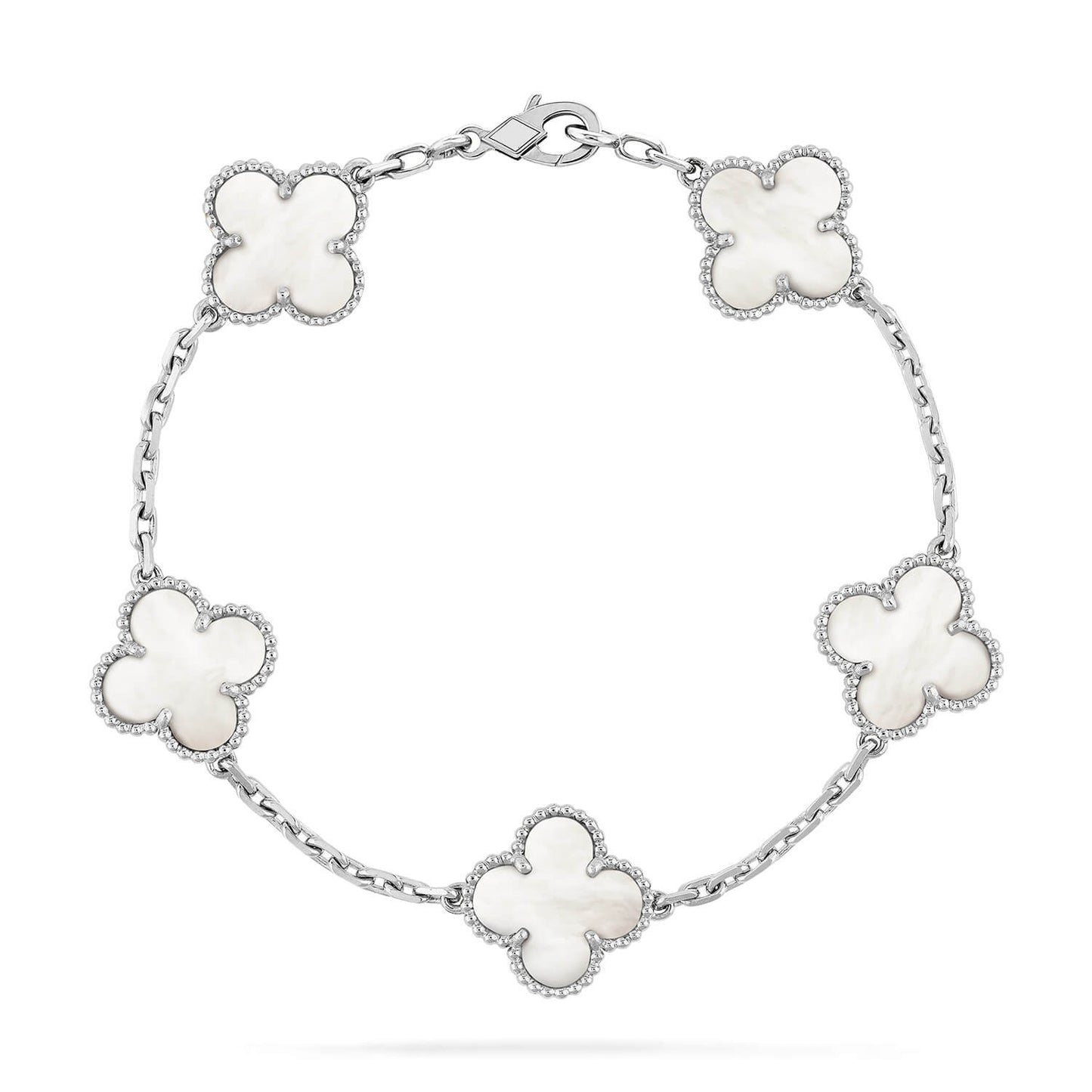 [Clover Jewelery]CLOVER SILVER MOP 5 MOTIF BRACELET