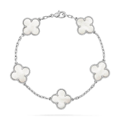 [Clover Jewelery]CLOVER SILVER MOP 5 MOTIF BRACELET