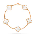[Clover Jewelry]CLOVER  5 MOTIF WHITE MOP BRACELET