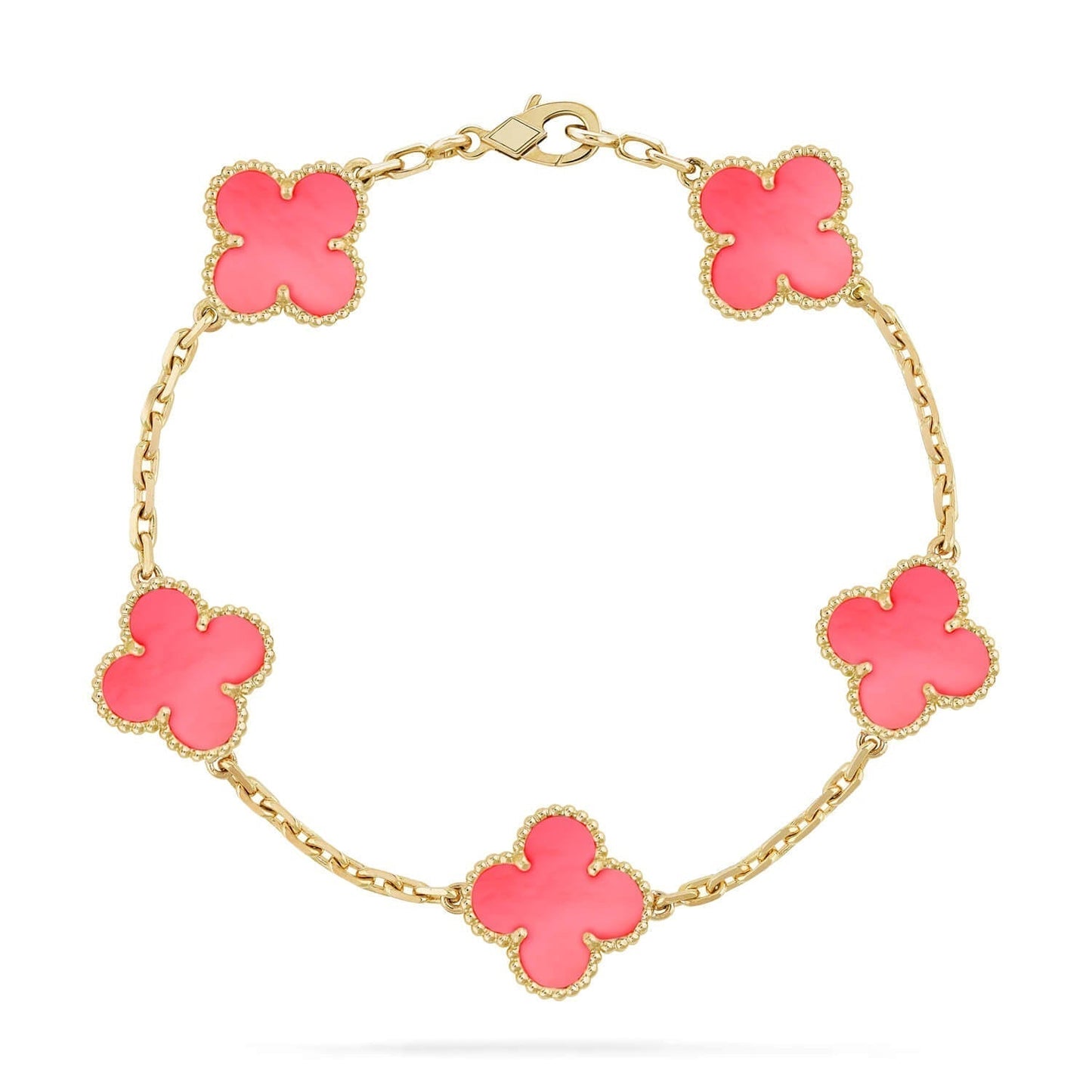 [Clover Jewelery]CLOVER 5 PINK MOP BRACELET